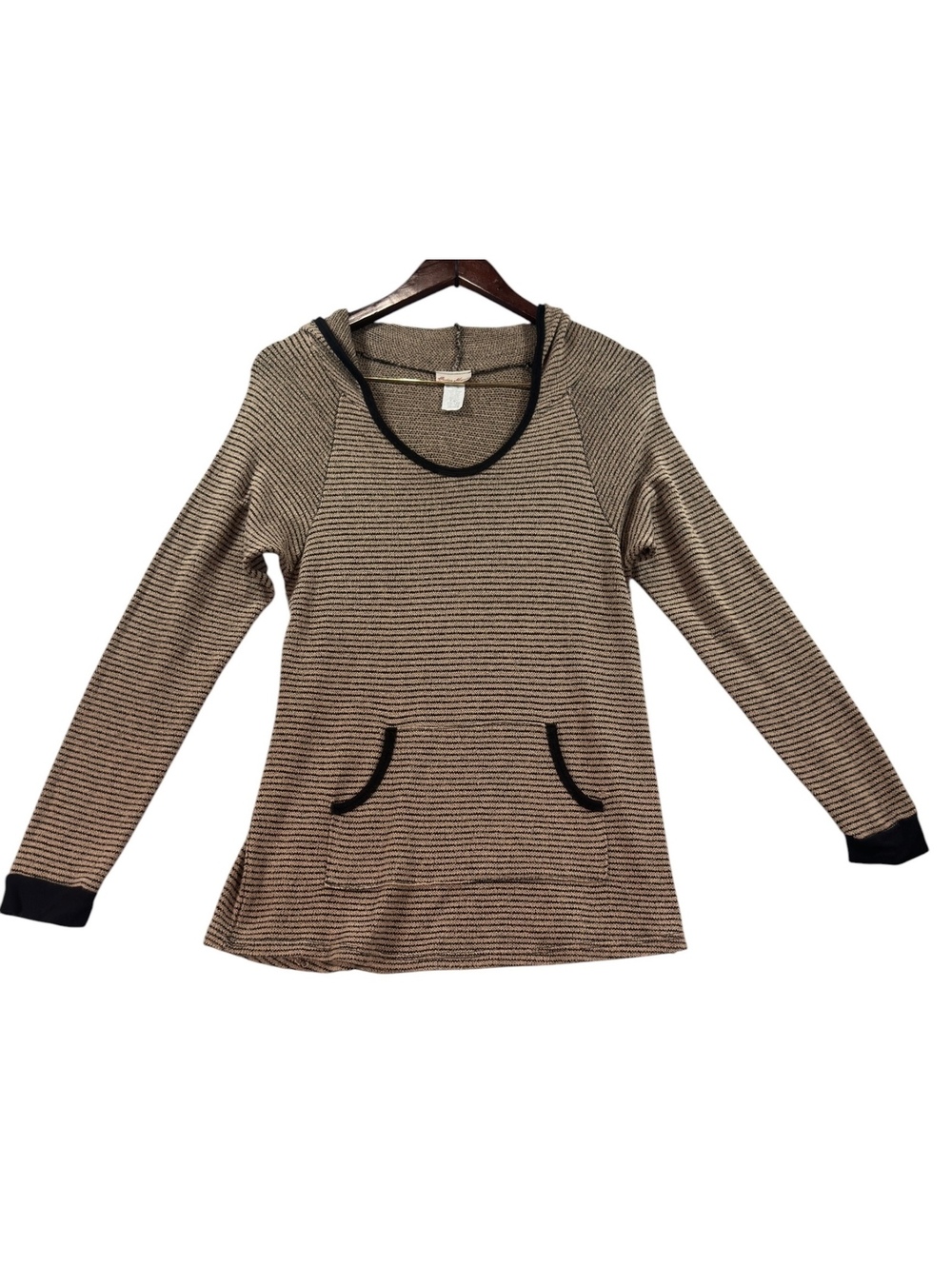 Fashion Magazine Striped Hooded Sweater Tunic